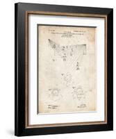 PP416-Vintage Parchment Baseball Field Lights Patent Poster-Cole Borders-Framed Giclee Print