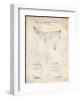 PP416-Vintage Parchment Baseball Field Lights Patent Poster-Cole Borders-Framed Giclee Print