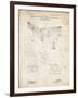 PP416-Vintage Parchment Baseball Field Lights Patent Poster-Cole Borders-Framed Giclee Print