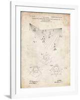 PP416-Vintage Parchment Baseball Field Lights Patent Poster-Cole Borders-Framed Giclee Print