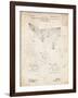 PP416-Vintage Parchment Baseball Field Lights Patent Poster-Cole Borders-Framed Giclee Print