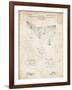 PP416-Vintage Parchment Baseball Field Lights Patent Poster-Cole Borders-Framed Giclee Print