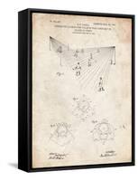 PP416-Vintage Parchment Baseball Field Lights Patent Poster-Cole Borders-Framed Stretched Canvas
