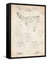 PP416-Vintage Parchment Baseball Field Lights Patent Poster-Cole Borders-Framed Stretched Canvas