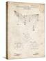 PP416-Vintage Parchment Baseball Field Lights Patent Poster-Cole Borders-Stretched Canvas