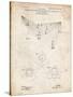 PP416-Vintage Parchment Baseball Field Lights Patent Poster-Cole Borders-Stretched Canvas