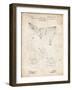 PP416-Vintage Parchment Baseball Field Lights Patent Poster-Cole Borders-Framed Giclee Print