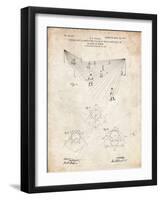 PP416-Vintage Parchment Baseball Field Lights Patent Poster-Cole Borders-Framed Giclee Print