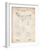 PP416-Vintage Parchment Baseball Field Lights Patent Poster-Cole Borders-Framed Giclee Print