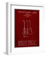 PP417-Burgundy Fender Jazzmaster Guitar Patent Poster-Cole Borders-Framed Giclee Print