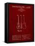 PP417-Burgundy Fender Jazzmaster Guitar Patent Poster-Cole Borders-Framed Stretched Canvas