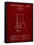 PP417-Burgundy Fender Jazzmaster Guitar Patent Poster-Cole Borders-Framed Stretched Canvas