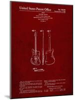 PP417-Burgundy Fender Jazzmaster Guitar Patent Poster-Cole Borders-Mounted Giclee Print