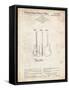 PP417-Vintage Parchment Fender Jazzmaster Guitar Patent Poster-Cole Borders-Framed Stretched Canvas