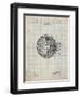 PP42 Antique Grid Parchment-Borders Cole-Framed Giclee Print