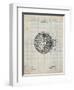 PP42 Antique Grid Parchment-Borders Cole-Framed Giclee Print