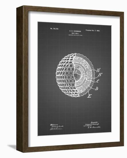 PP42 Black Grid-Borders Cole-Framed Giclee Print