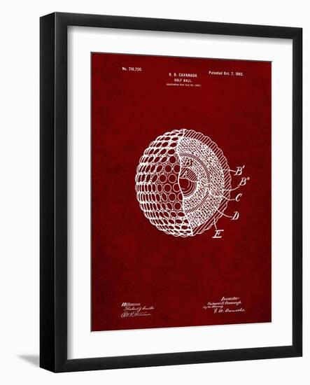 PP42 Burgundy-Borders Cole-Framed Giclee Print