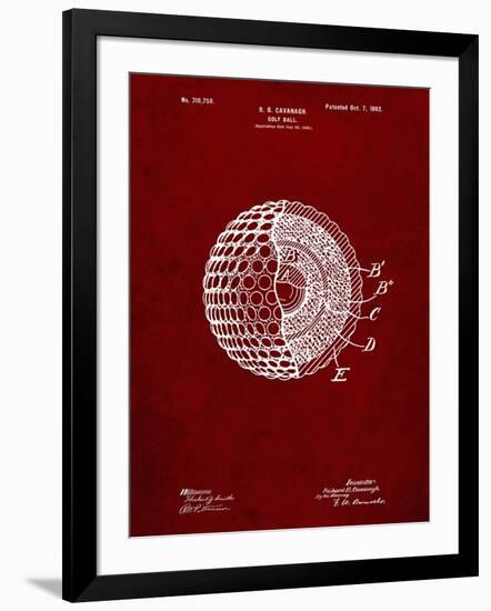 PP42 Burgundy-Borders Cole-Framed Giclee Print