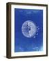 PP42 Faded Blueprint-Borders Cole-Framed Giclee Print