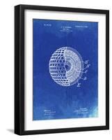 PP42 Faded Blueprint-Borders Cole-Framed Giclee Print