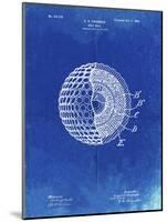 PP42 Faded Blueprint-Borders Cole-Mounted Giclee Print
