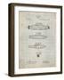 PP43 Antique Grid Parchment-Borders Cole-Framed Giclee Print