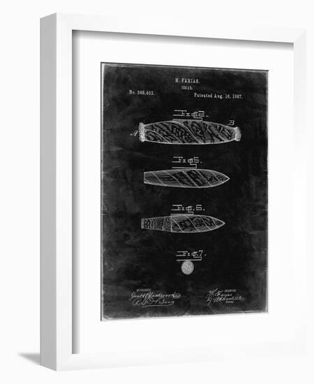 PP43 Black Grunge-Borders Cole-Framed Giclee Print