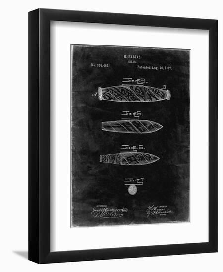 PP43 Black Grunge-Borders Cole-Framed Premium Giclee Print