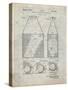 PP436-Antique Grid Parchment Tennis Hopper Patent Poster-Cole Borders-Stretched Canvas