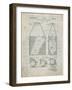 PP436-Antique Grid Parchment Tennis Hopper Patent Poster-Cole Borders-Framed Giclee Print