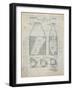 PP436-Antique Grid Parchment Tennis Hopper Patent Poster-Cole Borders-Framed Giclee Print