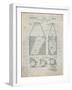 PP436-Antique Grid Parchment Tennis Hopper Patent Poster-Cole Borders-Framed Giclee Print