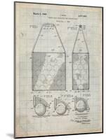 PP436-Antique Grid Parchment Tennis Hopper Patent Poster-Cole Borders-Mounted Giclee Print