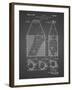 PP436-Black Grid Tennis Hopper Patent Poster-Cole Borders-Framed Giclee Print