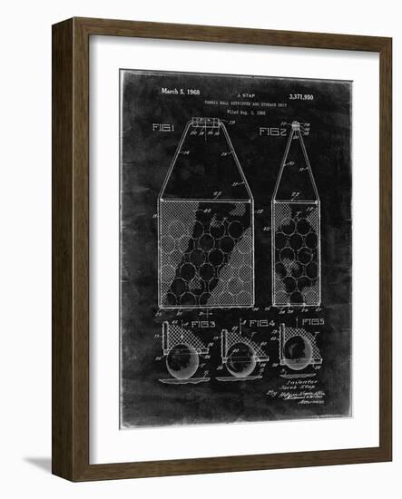 PP436-Black Grunge Tennis Hopper Patent Poster-Cole Borders-Framed Giclee Print