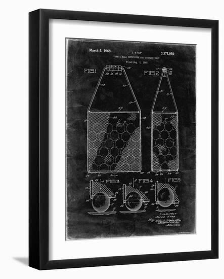 PP436-Black Grunge Tennis Hopper Patent Poster-Cole Borders-Framed Giclee Print