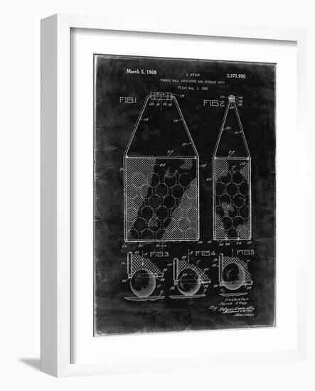 PP436-Black Grunge Tennis Hopper Patent Poster-Cole Borders-Framed Giclee Print