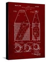 PP436-Burgundy Tennis Hopper Patent Poster-Cole Borders-Stretched Canvas