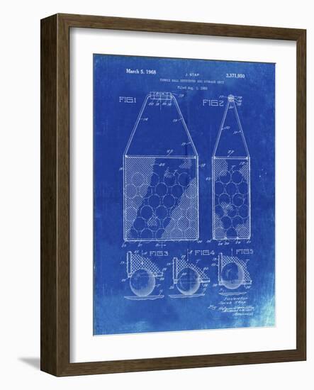 PP436-Faded Blueprint Tennis Hopper Patent Poster-Cole Borders-Framed Giclee Print