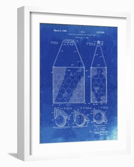 PP436-Faded Blueprint Tennis Hopper Patent Poster-Cole Borders-Framed Giclee Print