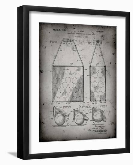 PP436-Faded Grey Tennis Hopper Patent Poster-Cole Borders-Framed Giclee Print
