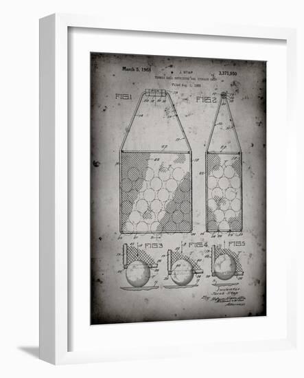 PP436-Faded Grey Tennis Hopper Patent Poster-Cole Borders-Framed Giclee Print