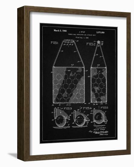 PP436-Vintage Black Tennis Hopper Patent Poster-Cole Borders-Framed Giclee Print