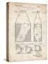 PP436-Vintage Parchment Tennis Hopper Patent Poster-Cole Borders-Stretched Canvas