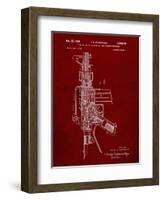 PP44 Burgundy-Borders Cole-Framed Giclee Print