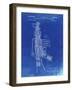 PP44 Faded Blueprint-Borders Cole-Framed Giclee Print