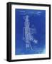 PP44 Faded Blueprint-Borders Cole-Framed Giclee Print