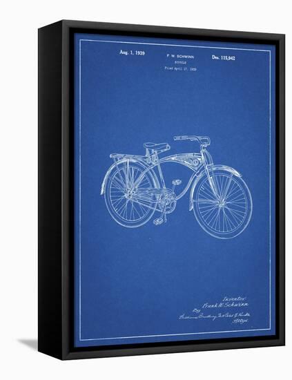 PP446-Blueprint Schwinn 1939 BC117 Bicycle Patent Poster-Cole Borders-Framed Stretched Canvas