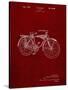 PP446-Burgundy Schwinn 1939 BC117 Bicycle Patent Poster-Cole Borders-Stretched Canvas